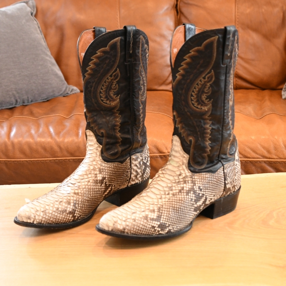 Dan Post Exotic Python Cowboy Boots 11EW - image 3